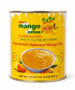 Father's Day Special Sale-Buy 5, Get 1 Free-Mangopetee Indian Alphonso Mango Pulp (Ratnagiri) - Sweetened